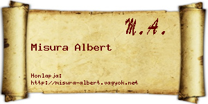 Misura Albert névjegykártya